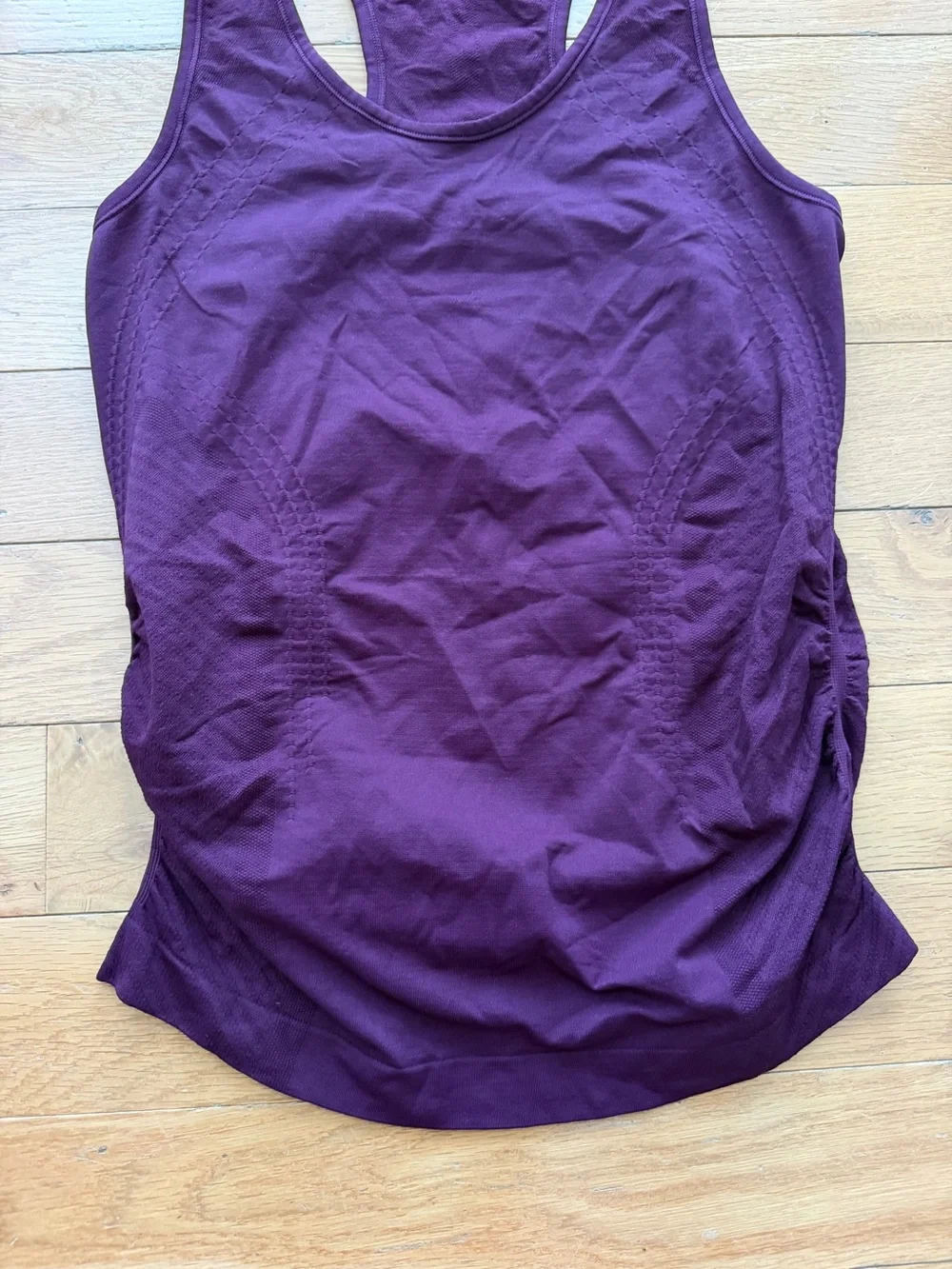 Quince Seamless Ruched Racerback Tank Size M